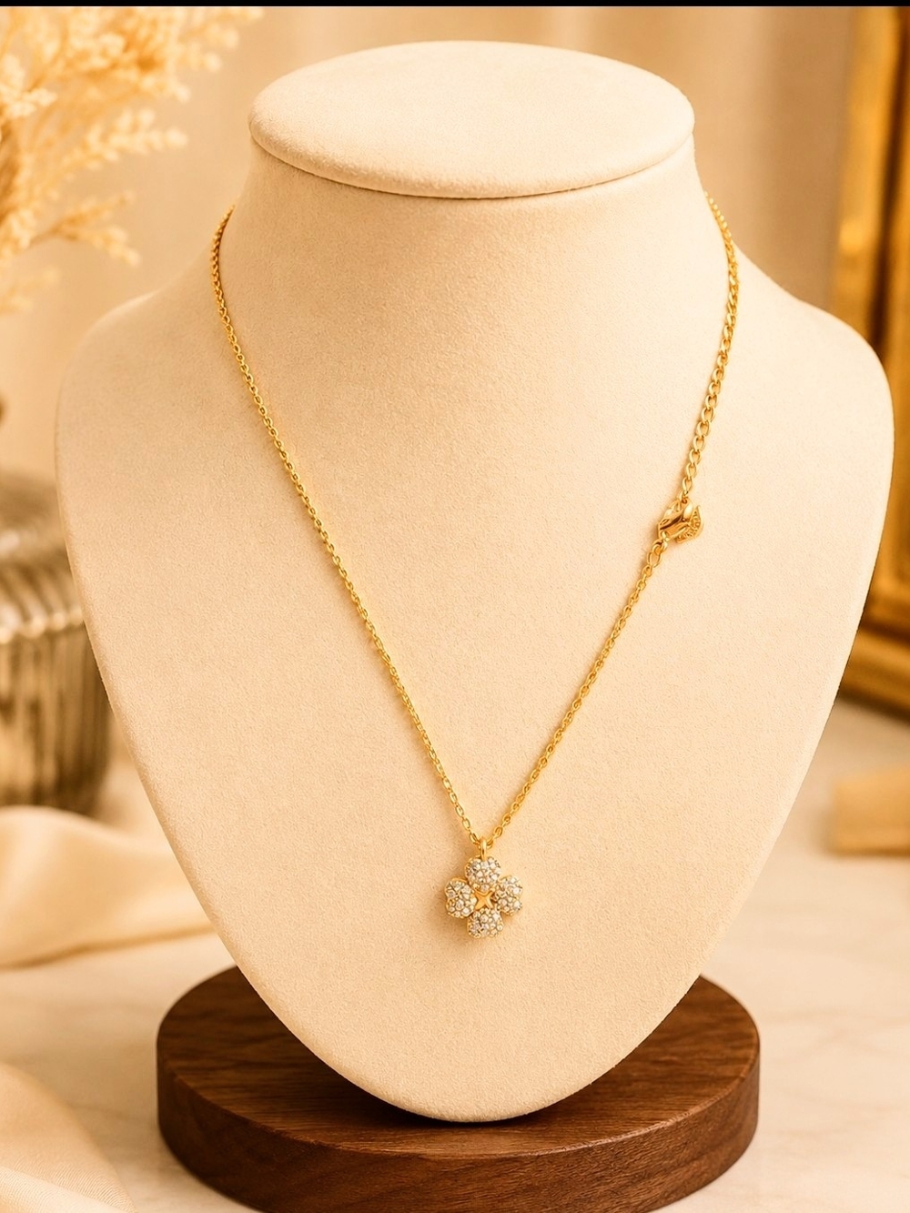 Swarovski Latisha Reversible Clover Pendant Necklace - Black & White, Rose Gold